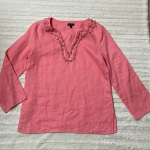 Talbots Tunic Top Pink Linen‎